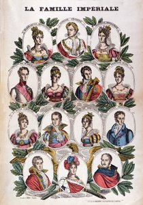 Napoleon Bonaparte og hans familie af French School