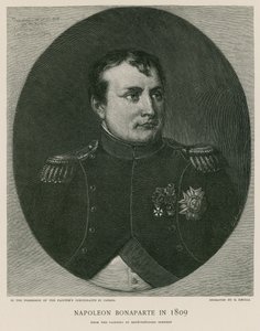 Napoleon Bonaparte i 1809 af French School