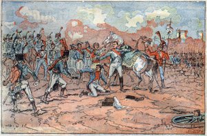 Napoleon I, sår foran Regensburg af French School