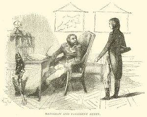 Napoleon og præsident Aubry (gravering) af French School
