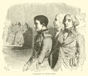 Napoleon ved Notre Dame (gravering) af French School