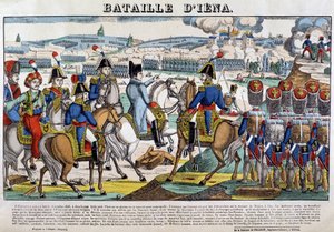 Napoleon i slaget ved Jena (13/10/1806) - billede af Epinal af French School