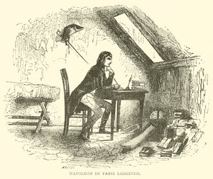 Napoleon i Paris logi (gravering) af French School