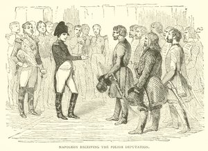 Napoleon empfängt die polnische Deputation (Gravur)