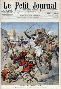 I nærheden af Casablanca angriber goumiers marokkanerne, illustration fra 