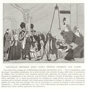 Ny metode til at afgive eder til præster, franske revolution af French School