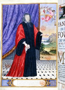 Nicolas Fouquet (1615-80) miniatureillustration fra 