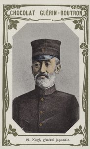 Nogi, japansk general (farvet foto) af French School