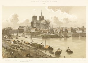Notre-Dame lEveche and the Cloister, 1595 af French School