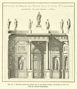 Ny indgang til priorinden ved rue Saint-Antoine, bygget i 1634 på bekostning af kardinal de Richelieu af French School