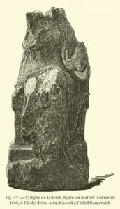 Seinenymfe, marmorfigur fundet i 1866, på Hotel-Dieu, i øjeblikket på Hotel Carnavalet af French School