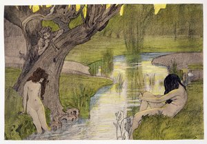 Nymphs Bathing, fra LEstampe Moderne, udgivet Paris 1897-99