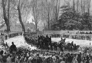 Obseques af Napoleon III i Chislehurst i 1873. af French School