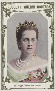 Olga, dronning af Grækenland (farvet foto) af French School