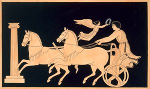 Olympisk vognmand kronet med laurbærkrans, udgivet 1808-10 af French School