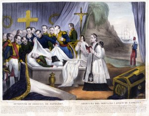 Åbning af Napoleons kiste på øen St. Helena, 16. oktober af French School