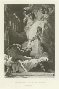 Orestes forfulgt af furierne (dybtryk) af French School