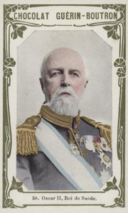 Oscar II, Roi de Suede (farvet foto) af French School