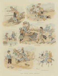 Vores unge folks ferie (chromolitho) af French School