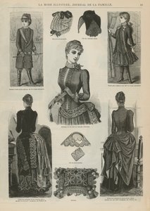 Side fra La Mode Illustree, 1885 af French School