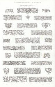 Side fra typografiske vignetter (gravering) af French School