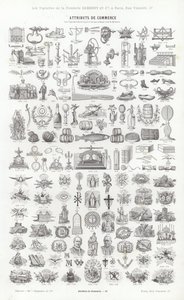 Side fra typografiske vignetter (gravering) af French School