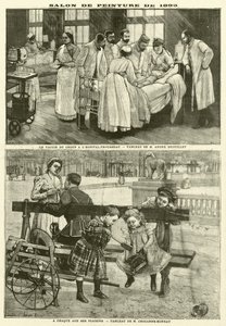 Malerier udstillet på Paris Salon i 1895 (gravering) af French School