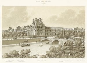 Tuileries Palace, 1869 af French School