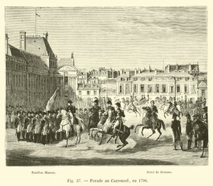 Parade ved karrusellen i 1796 af French School
