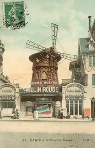 Paris, Moulin Rouge (farvefoto) af French School