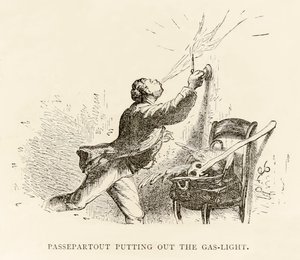 Passepartout, der slukker gaslyset, fra 