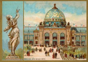 Pavillon of Fine Arts, Exposition Universelle, Paris (chromolitho) af French School