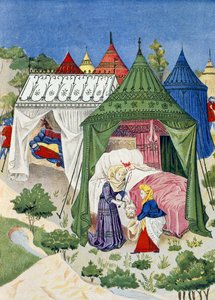Pavilloner og telte fra 1400-tallet, detalje fra Judiths historie af French School