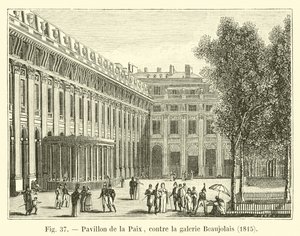 Pavillon de la Paix, mod Beaujolais-galleriet, 1815 af French School