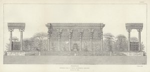 Persepolis, Hypostyle Hall of Xerxes, geometrisk højde, restaureret af Ch Chipiez af French School