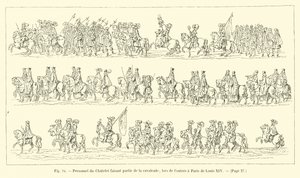 Chatelet-personale, der var en del af kavalkaden, da Ludvig XIV gik ind i Paris af French School