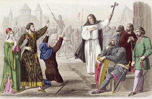 Eremitten Peter (1050-1115) prædikede under det første korstog i 1095 af French School