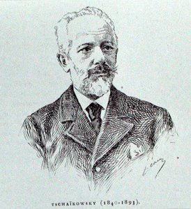 Petr Ilitch Tchaikovski (1840-93), illustration fra 