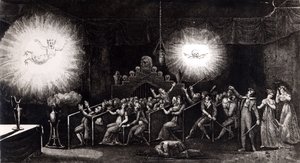 Phantasmagoria, fra Scientific and Anecdotal Recreational Memoirs af Etienne Gaspard Robertson (1763-1837), Paris, 1831 af French School