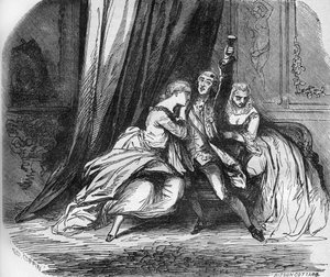 Philip II, hertug af Orleans (Regenten) (1674-1723) og hans to døtre Marie Louise Elisabeth d