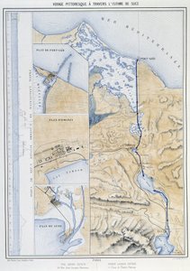 Malerisk rejse gennem Isthmus of Suez (Plan of Suez) i "" Indvielse af Suez-kanalen af G. Nicole. 1869 af French School