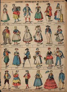 Maleriske kostumer af Frankrig (farvet gravering) af French School