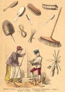 Gris (farvet gravering) af French School