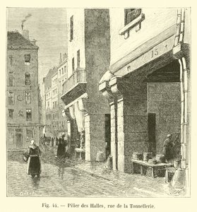 Søjle af Les Halles, rue de la Tonnellerie af French School