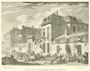 Plyndring af Hotel de Castres, Faubourg Saint-Germain, 13. november 1790 af French School