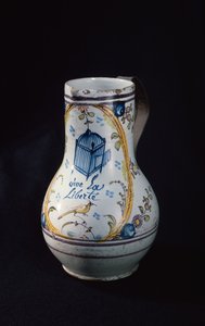Kande med inskriptionen Vive la Liberte, 1789 (keramik) af French School