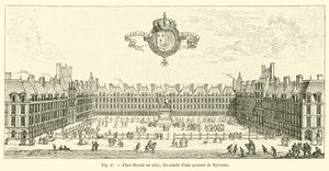 Kongepladsen i 1645; faksimile af et stik af Sylvestre af French School