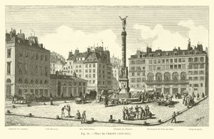 Place du Chatelet, 1820-1855 af French School