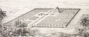 Plan over byen Babylon, Mesopotamien, omkring det 5. århundrede f.Kr. ifølge en beskrivelse givet af Herodot, fra L