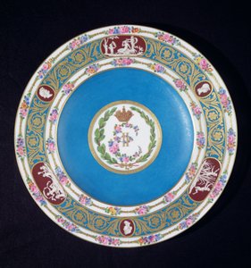 Tallerken fra kejserinde Catherina II (1729-96) af Rusland, Sevres, ca. 1779 (porcelæn)